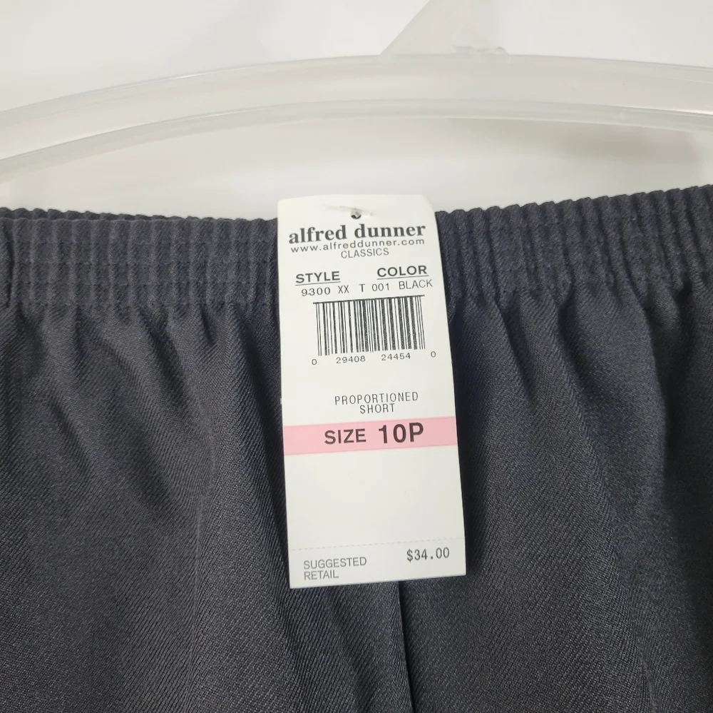 Alfred Dunner Classic Black Pants Size 10P - Picture 5 of 7